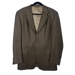 Hart Shaffner Marx Brown Wool Sport Coat Blazer Sz 40L